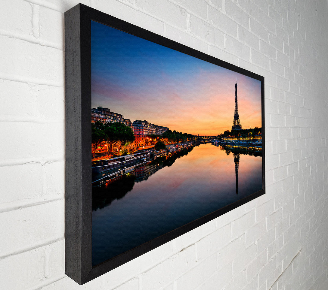  A Canvas Print of Eiffel Tower Over The River Seine 3 Canvas Wall Art
