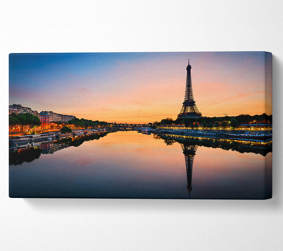  A Canvas Print of Eiffel Tower Over The River Seine 3 Canvas Wall Art