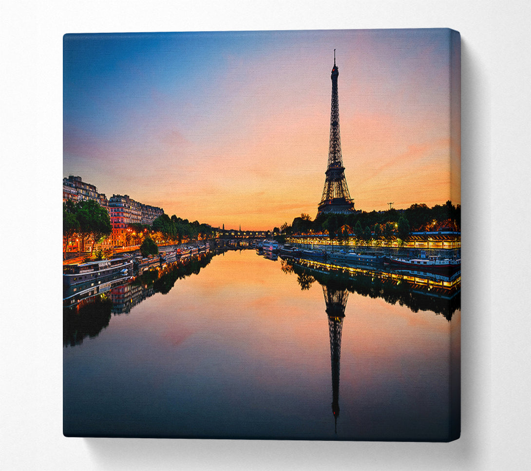  A Canvas Print of Eiffel Tower Over The River Seine 3 Canvas Wall Art