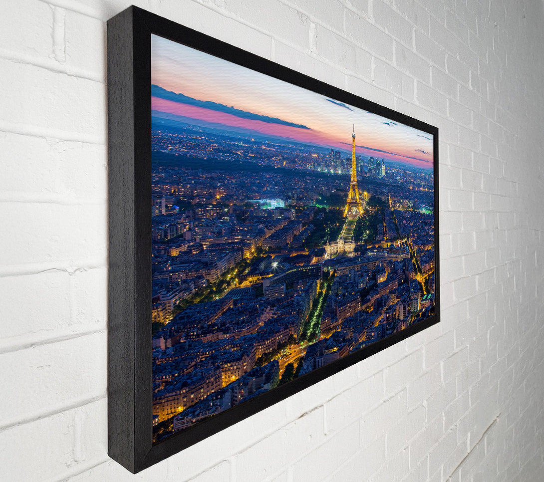  A Canvas Print of Eiffel Tower Night Light Canvas Print