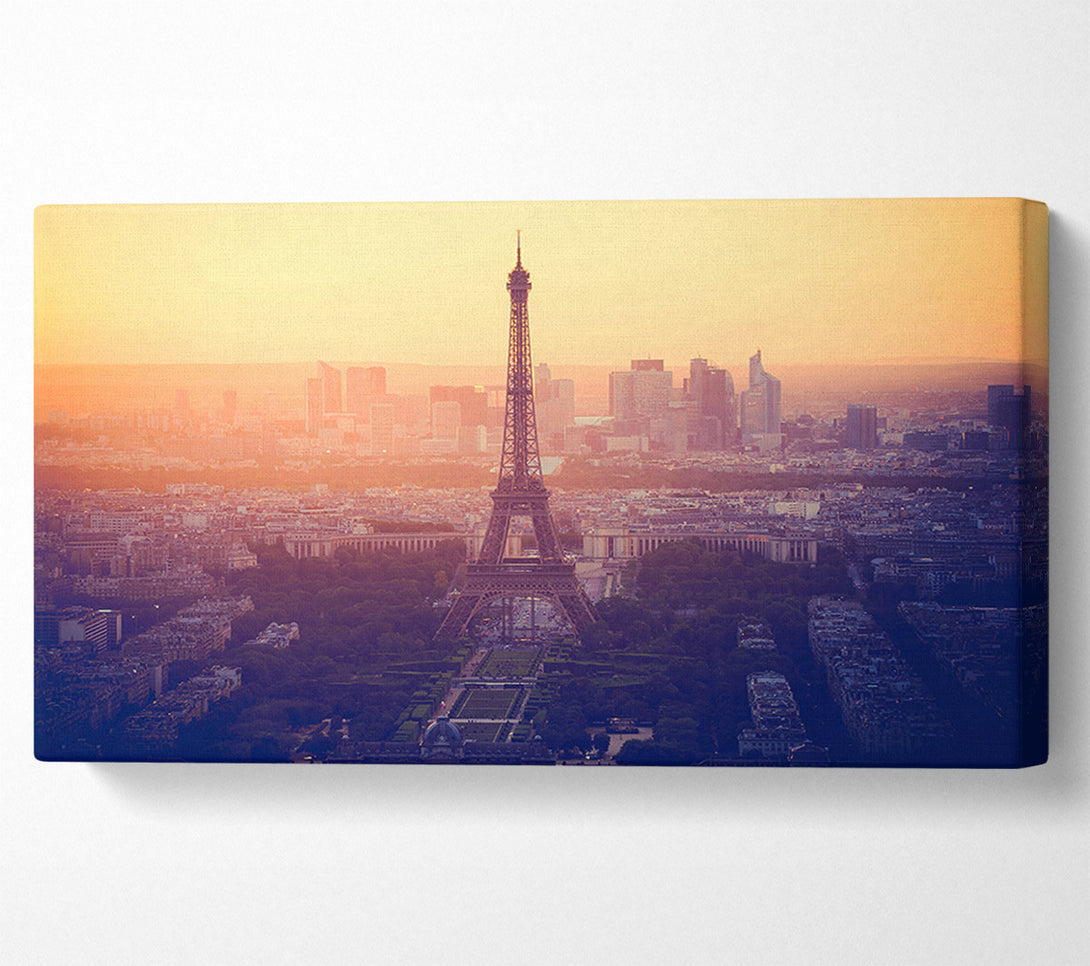  A Canvas Print of Eiffel Tower Over The Cit Canvas Wall Art