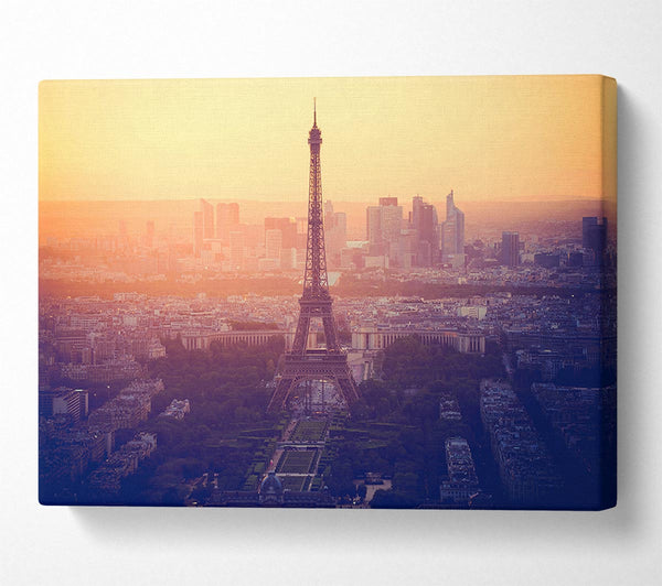 A Canvas Print of Eiffel Tower Over The Cit Canvas Wall Art