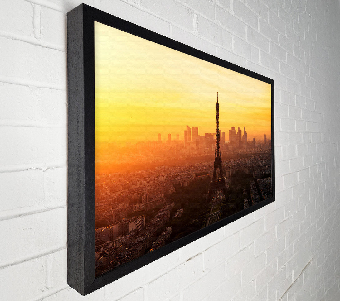  A Canvas Print of Eiffel Tower Sunset Skies Canvas Art