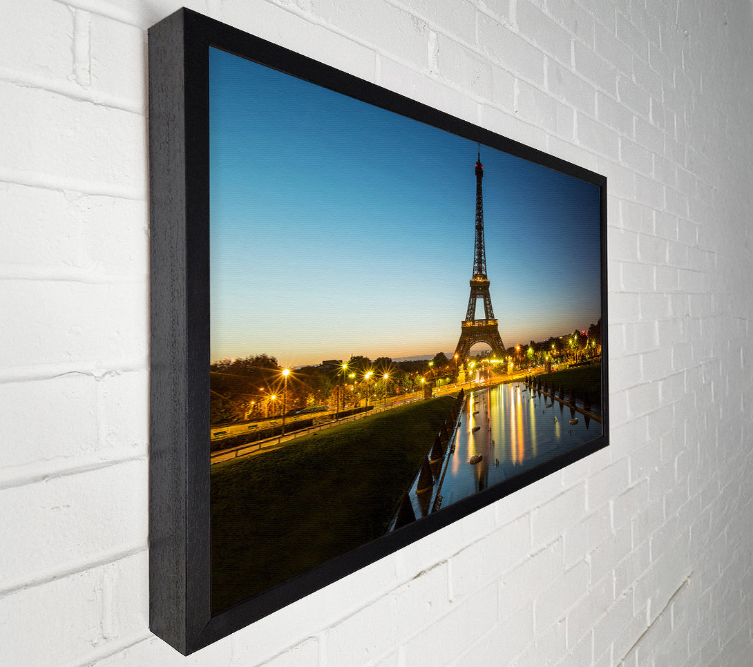  A Canvas Print of Eiffel Tower Night Lights 2 Canvas Print