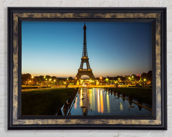 Eiffel Tower Night Lights 2 Framed Print