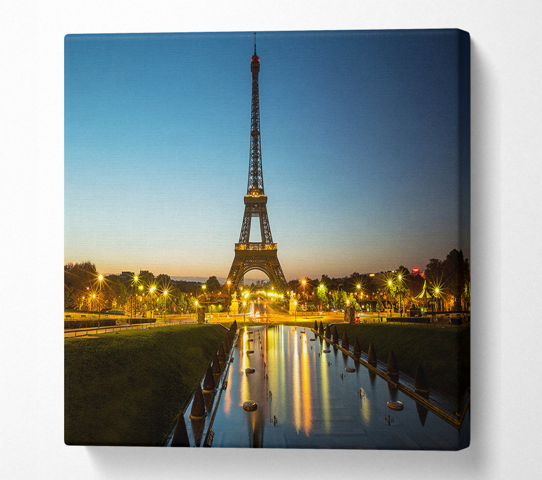  A Canvas Print of Eiffel Tower Night Lights 2 Canvas Print