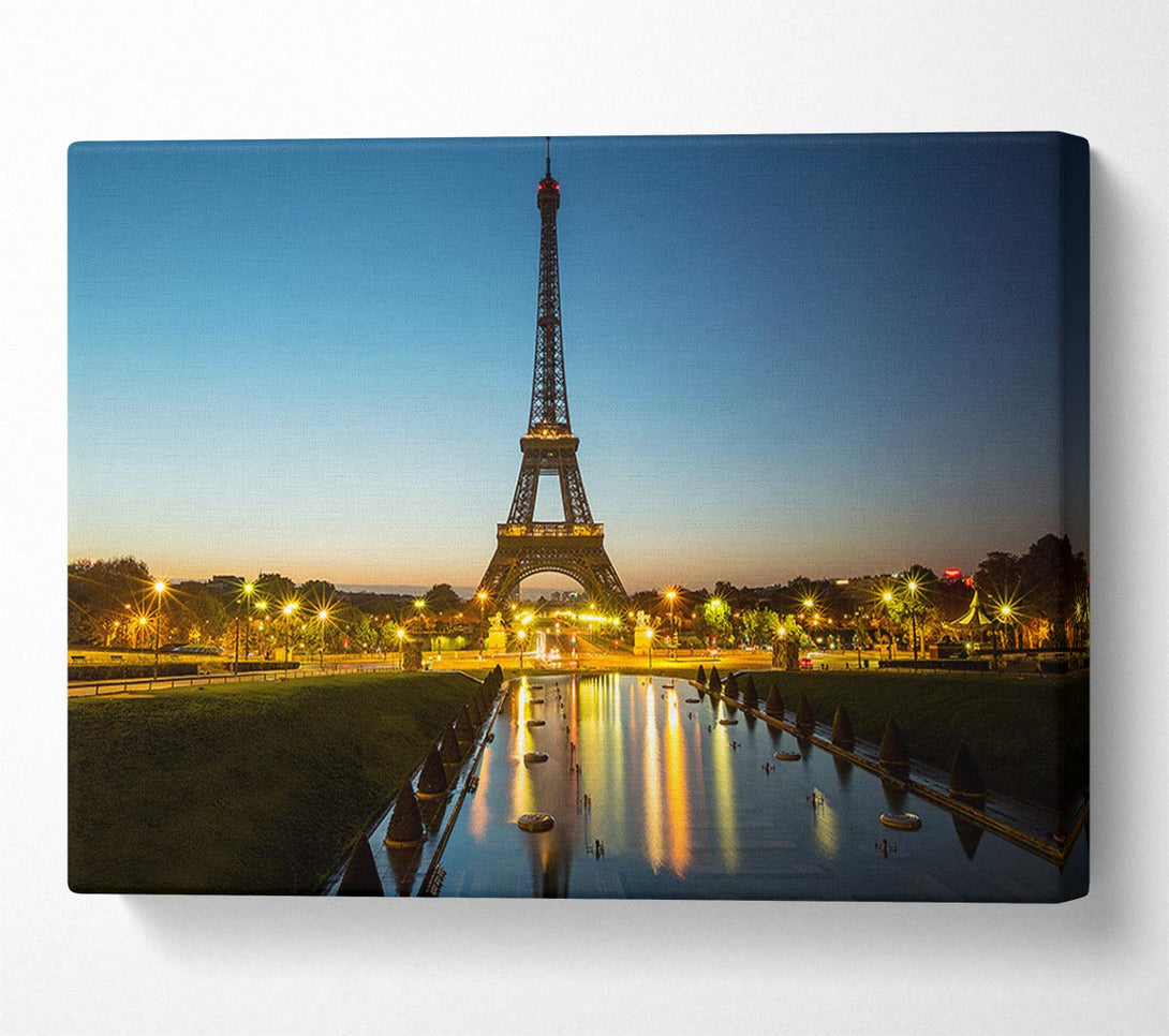  A Canvas Print of Eiffel Tower Night Lights 2 Canvas Print