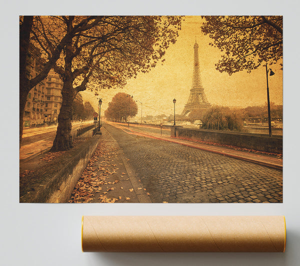 Eiffel Tower Retro 11 Print