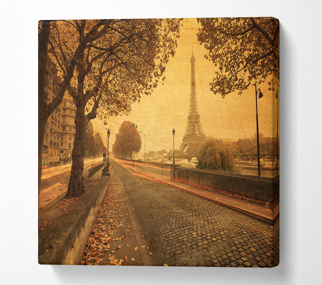  A Canvas Print of Eiffel Tower Retro 11 Canvas Art