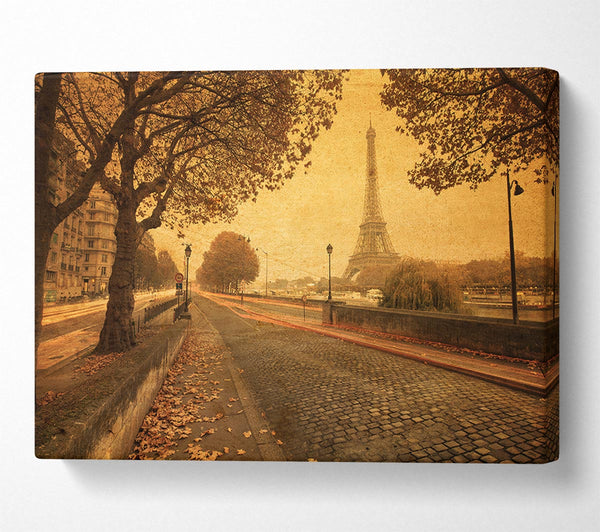  A Canvas Print of Eiffel Tower Retro 11 Canvas Art