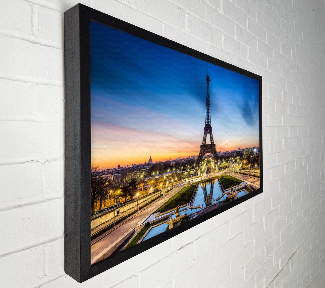  A Canvas Print of Eiffel Tower Night Lights Canvas Print