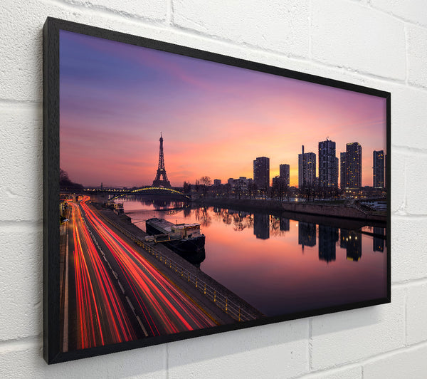 Eiffel Tower Over The River Seine 2