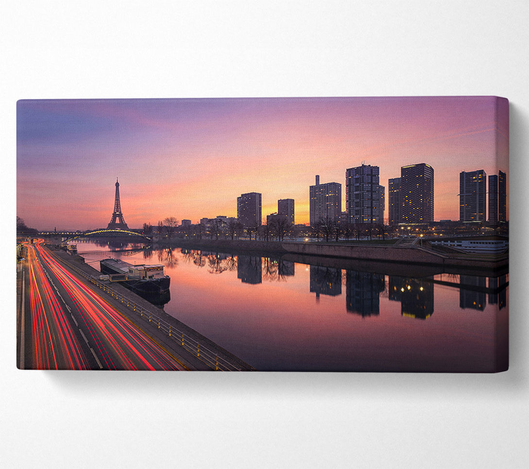  A Canvas Print of Eiffel Tower Over The River Seine 2 Canvas Print