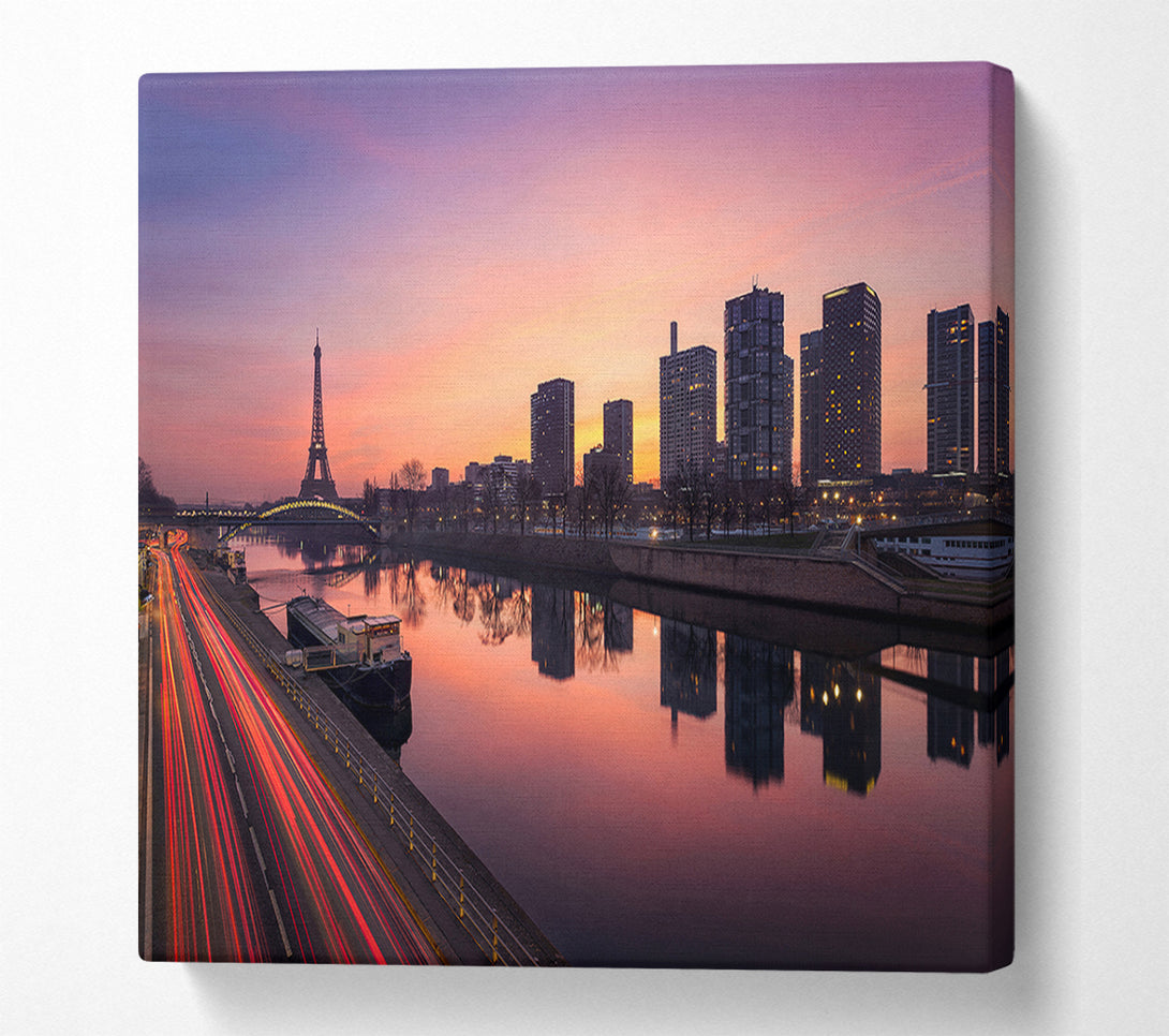  A Canvas Print of Eiffel Tower Over The River Seine 2 Canvas Print