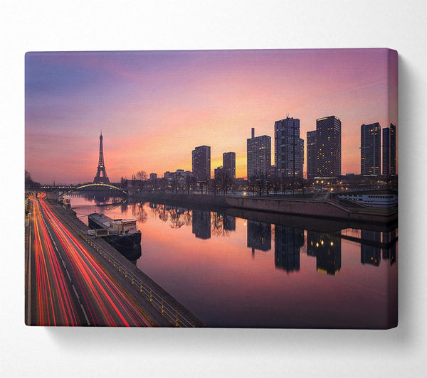  A Canvas Print of Eiffel Tower Over The River Seine 2 Canvas Print