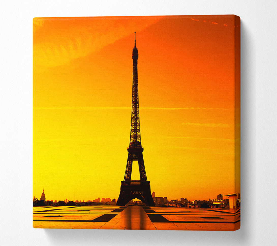  A Canvas Print of Eiffel Tower Sunset 5 Canvas Wall Art