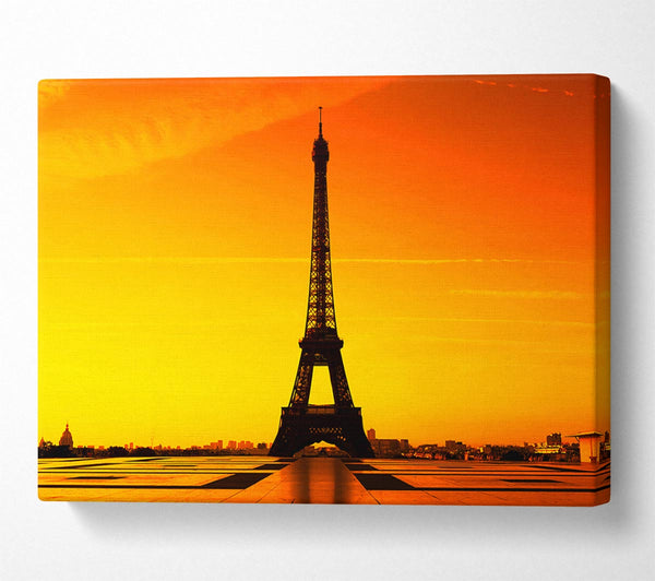  A Canvas Print of Eiffel Tower Sunset 5 Canvas Wall Art