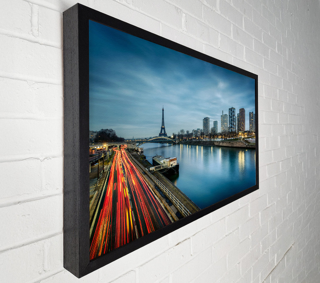  A Canvas Print of Eiffel Tower Over The River Seine 1 Canvas Wall Art