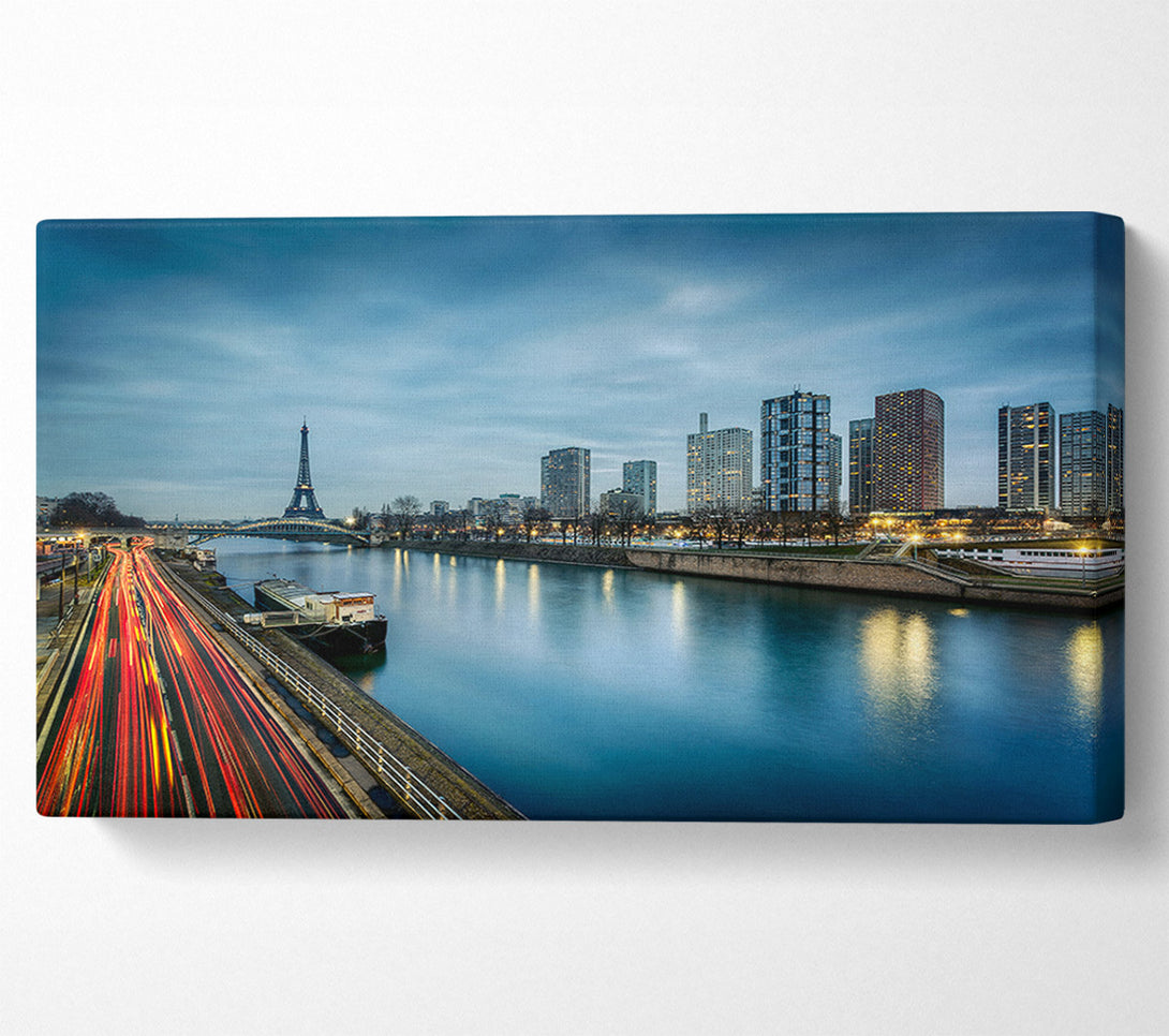 A Canvas Print of Eiffel Tower Over The River Seine 1 Canvas Wall Art