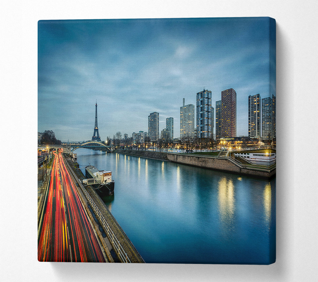  A Canvas Print of Eiffel Tower Over The River Seine 1 Canvas Wall Art