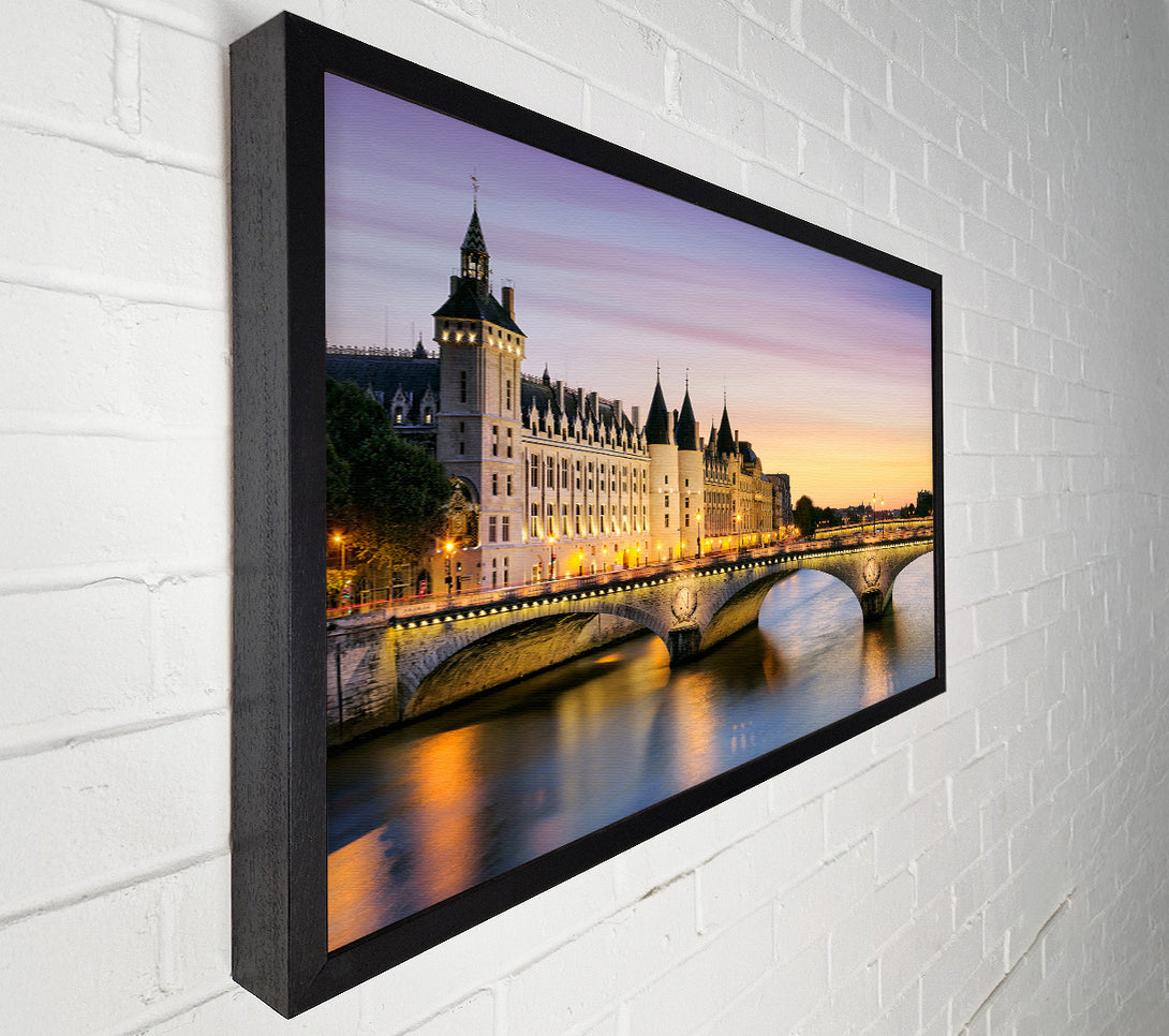  A Canvas Print of River Seine At Twilight 1 Canvas Art