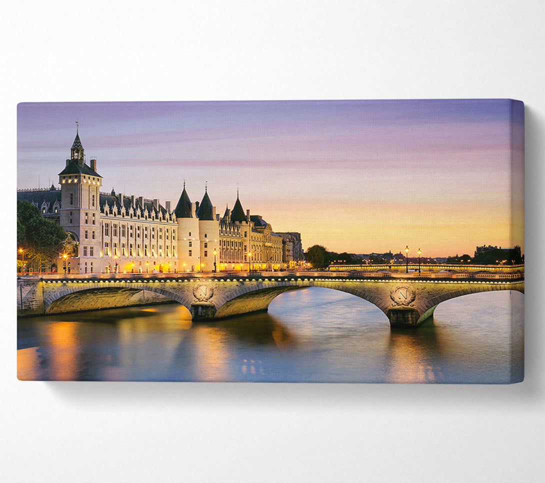  A Canvas Print of River Seine At Twilight 1 Canvas Art