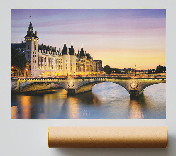 River Seine At Twilight 1 Poster