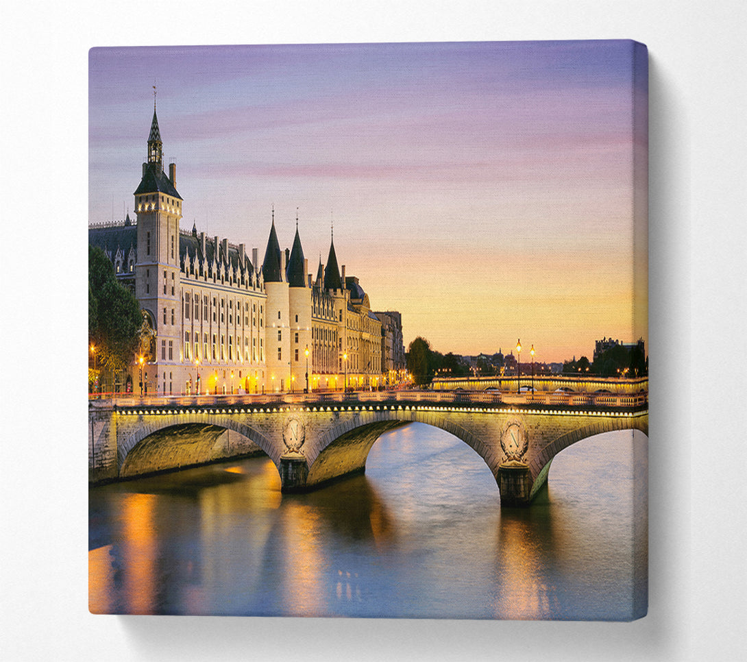  A Canvas Print of River Seine At Twilight 1 Canvas Art