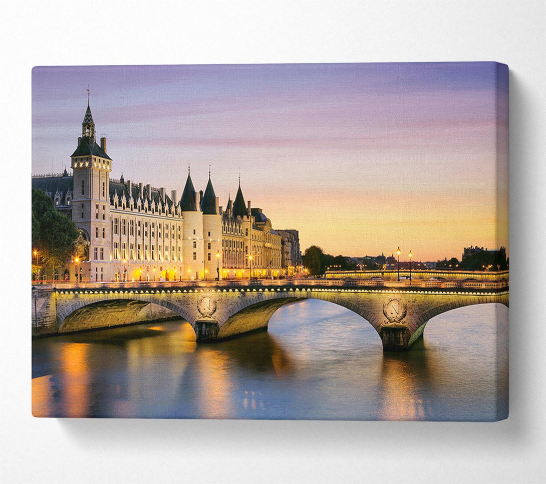  A Canvas Print of River Seine At Twilight 1 Canvas Art