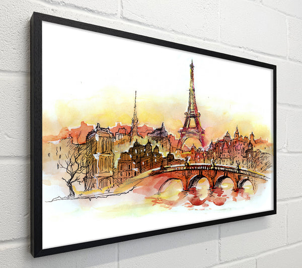 Eiffel Tower Over The City 2