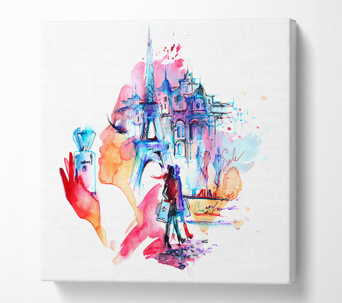  A Canvas Print of Eiffel Tower Chic 8 Canvas Print