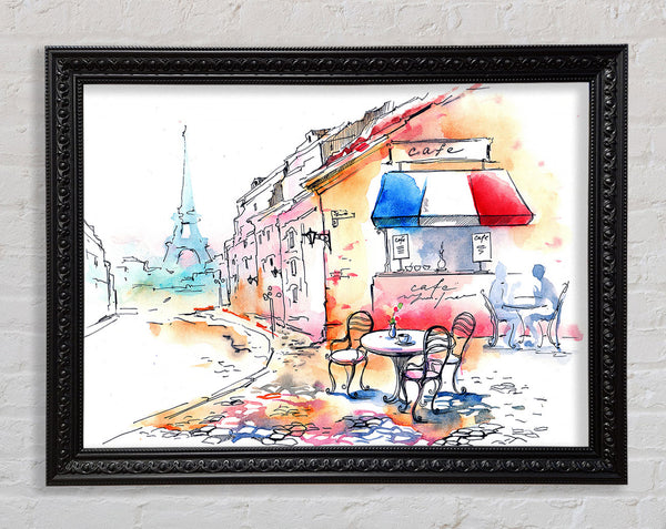 Eiffel Tower Streets 9 Framed Print