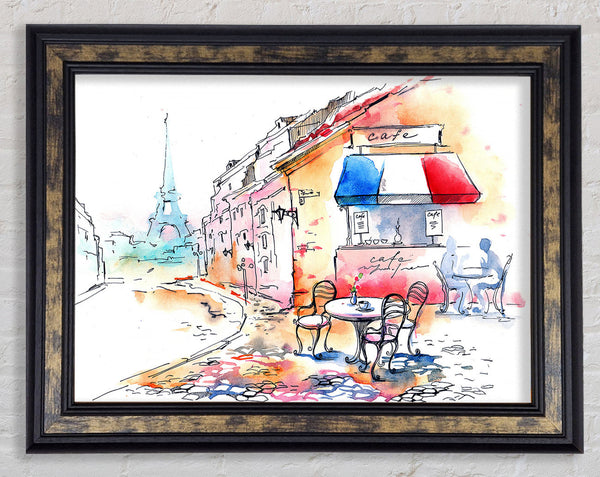 Eiffel Tower Streets 9 Framed Print