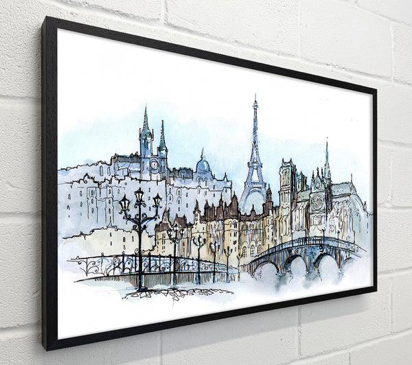 Eiffel Tower Over The City 3