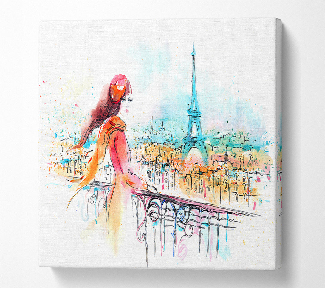  A Canvas Print of Eiffel Tower Beauty Canvas Wall Art
