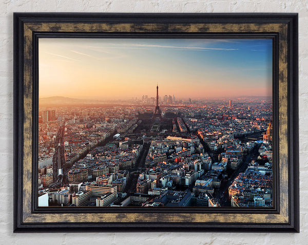 Eiffel Tower Over The City 5 Framed Print