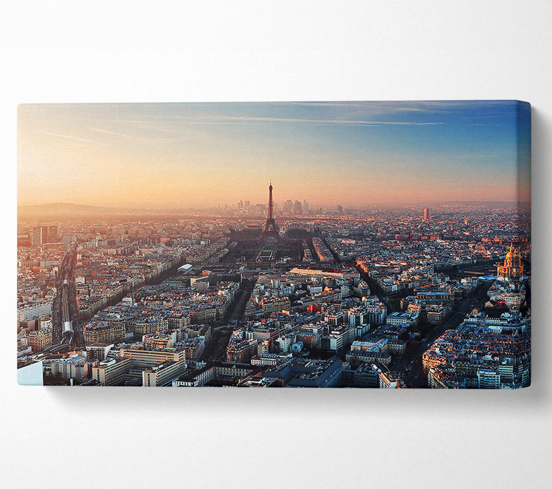  A Canvas Print of Eiffel Tower Over The City 5 Canvas Wall Art