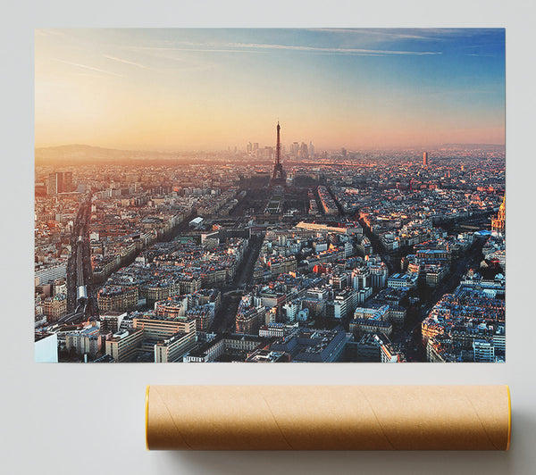 Eiffel Tower Over The City 5 Print
