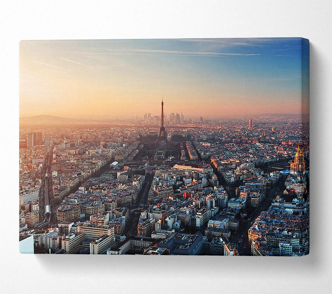  A Canvas Print of Eiffel Tower Over The City 5 Canvas Wall Art