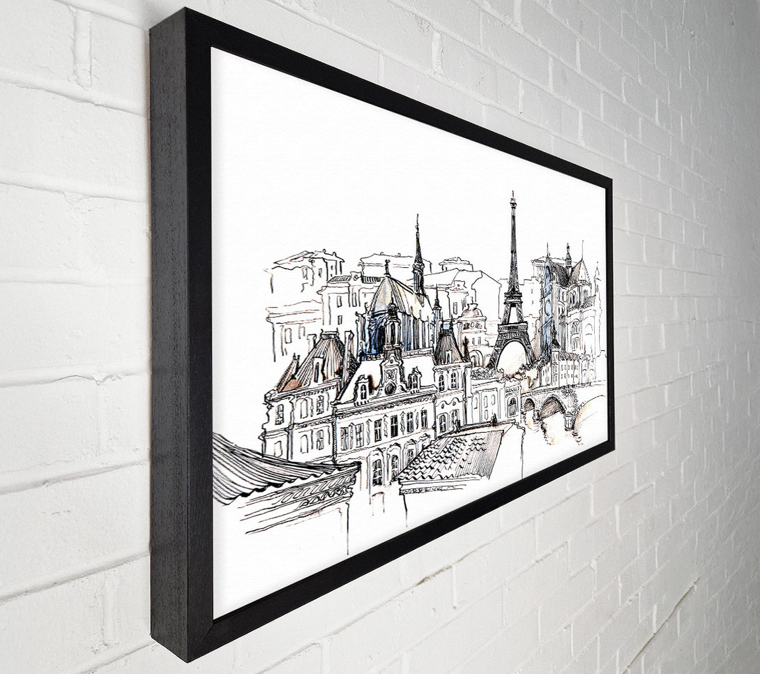  A Canvas Print of Eiffel Tower Over The City 7 Canvas Wall Art