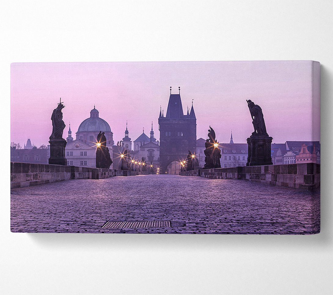  A Canvas Print of Charles Bridge At Dusk Canvas Wall Art