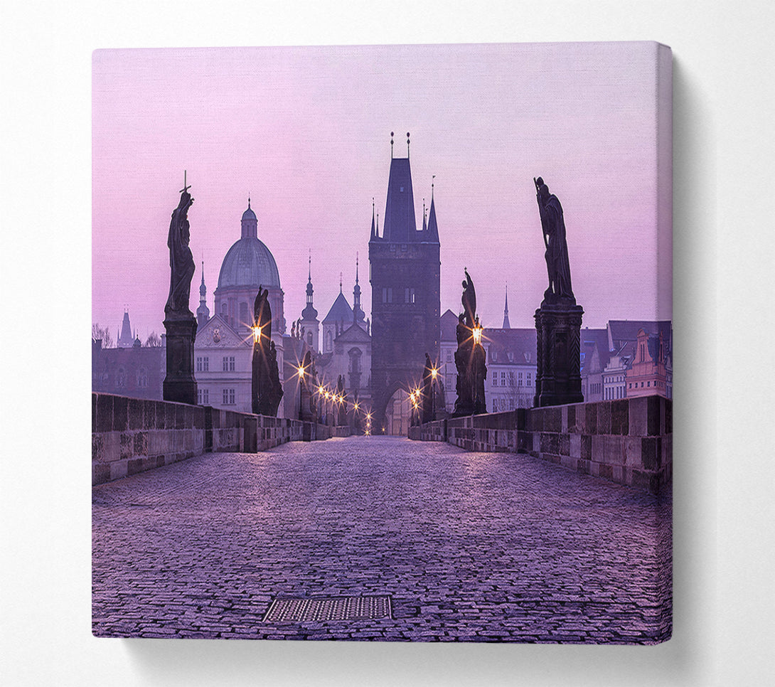 A Canvas Print of Charles Bridge At Dusk Canvas Wall Art