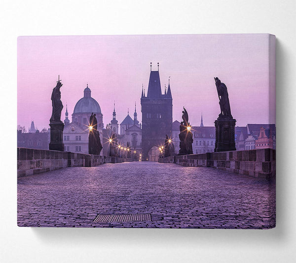  A Canvas Print of Charles Bridge At Dusk Canvas Wall Art