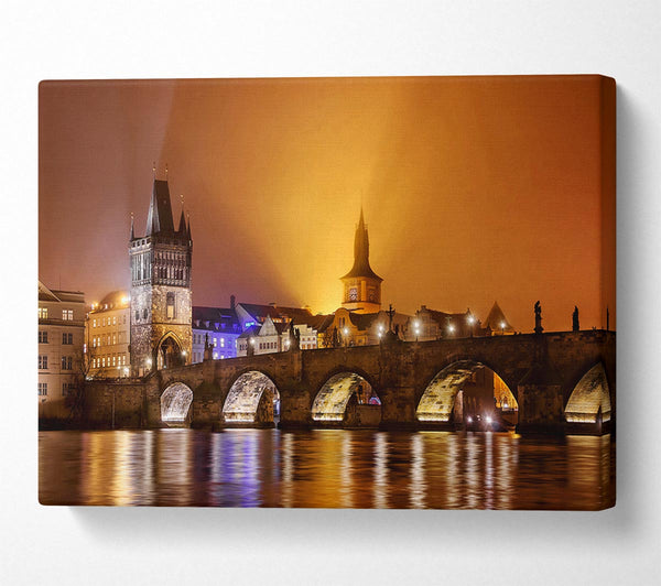  A Canvas Print of Charles Bridge Over The River Vltava Canvas Art