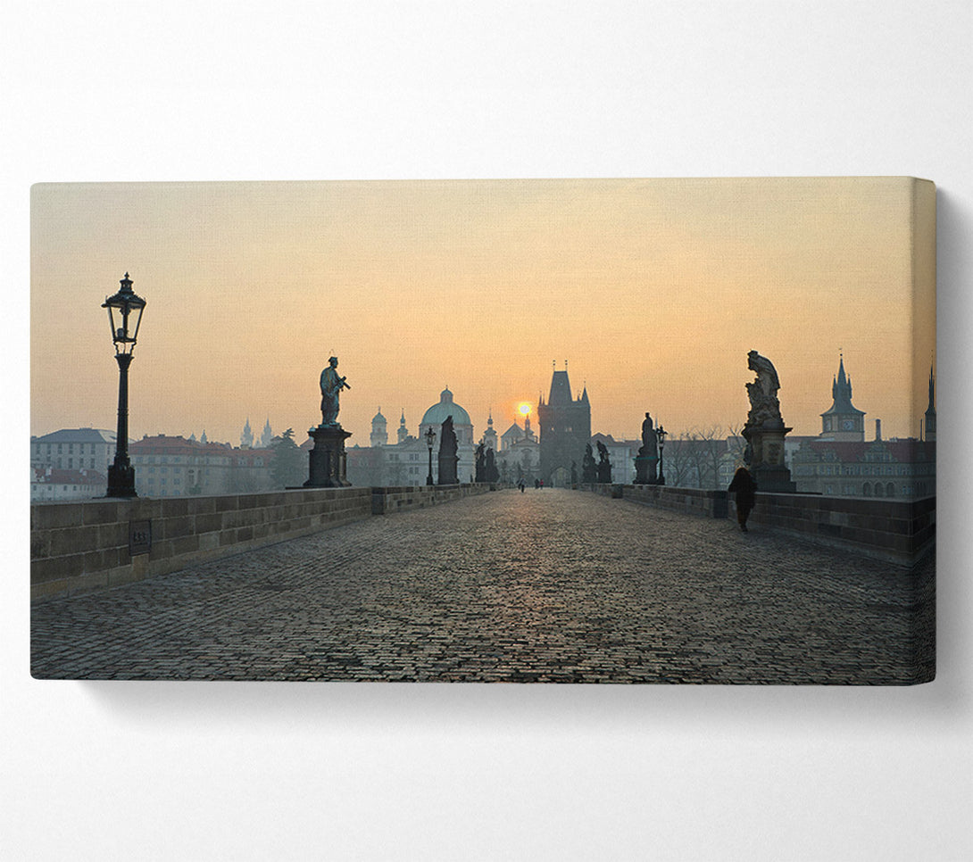  A Canvas Print of Charles Bridge Sunset Canvas Print