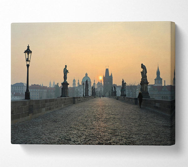  A Canvas Print of Charles Bridge Sunset Canvas Print