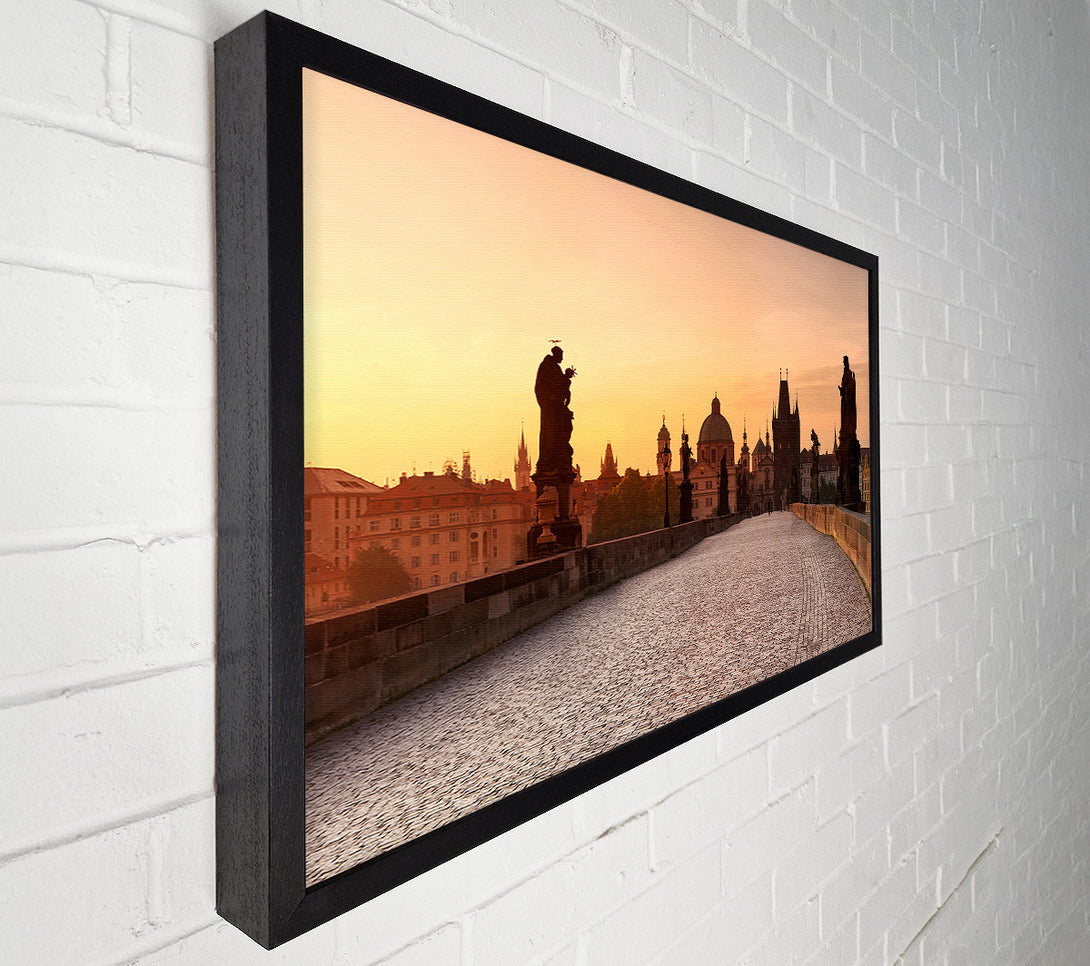  A Canvas Print of Charles Bridge Morning Glow Canvas Art