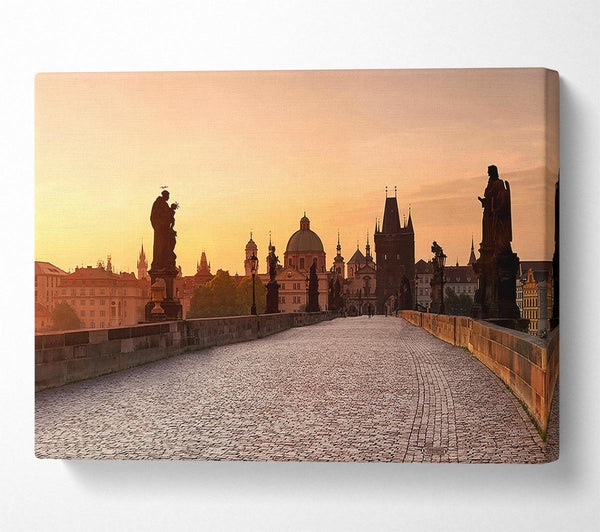  A Canvas Print of Charles Bridge Morning Glow Canvas Art