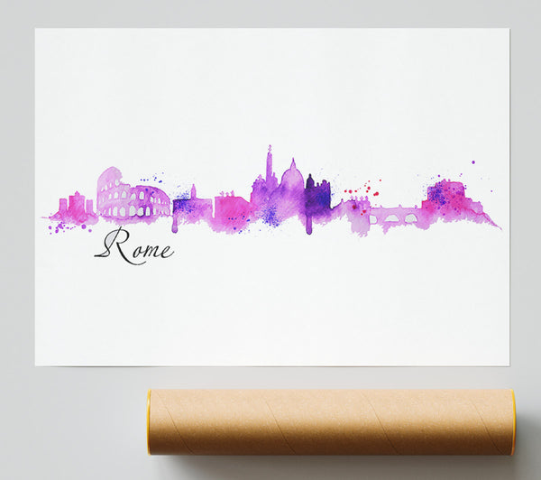 Pink Outline Print