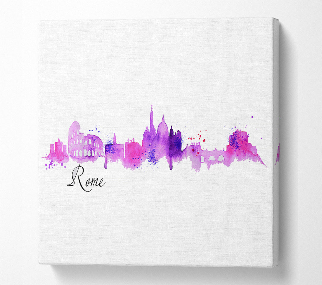  A Canvas Print of Pink Outline Canvas Art